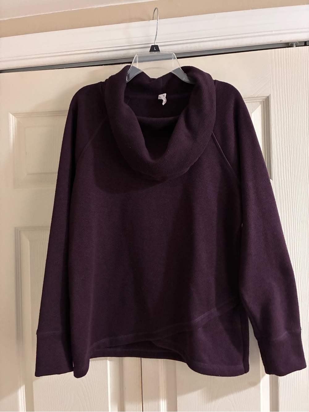 Ideology Women's Cowl Neck Sweater in Deep Plum